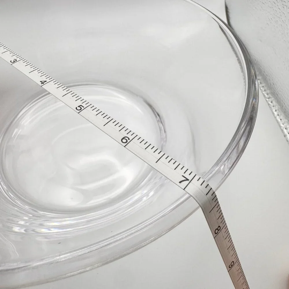 Villeroy Boch Wave Salad Bowl 7” Clear Crystal Contemporary Minimalist Dining